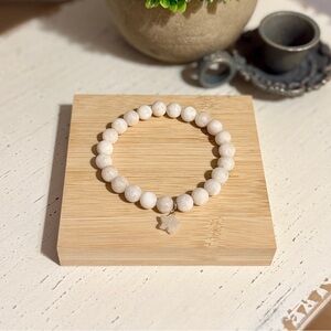 Moonstone Beaded Stretch Bracelet